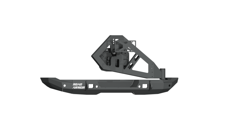 Road Armor 18-20 Jeep Wrangler JL Stealth Parachoques trasero de ancho completo con conjunto de portador de neumáticos - Tex Blk