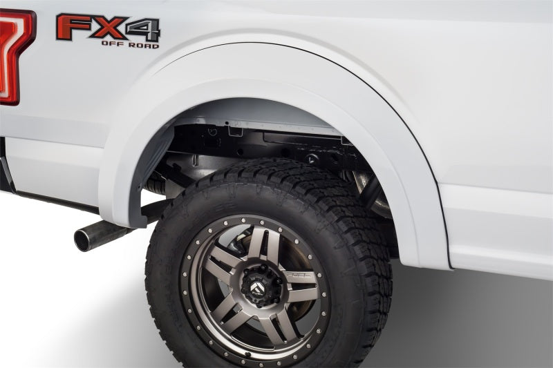 Bushwacker 15-17 Ford F-150 Styleside Extend-A-Fender estilo bengalas 4 piezas 67.1/78.9/97.6 pulgadas cama - negro