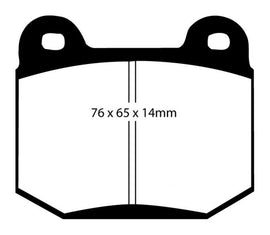 EBC Brakes Yellowstuff Rear Disc Brake Pad Set FMSI D961 for Infiniti G35, Nissan 350Z, Subaru WRX STI