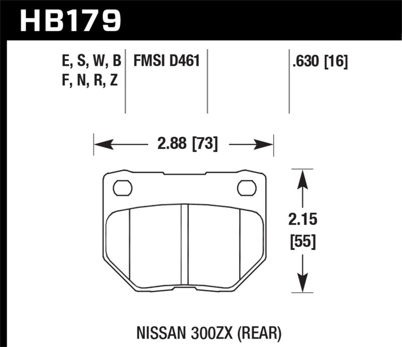 Pastillas de freno traseras Hawk 06-07 WRX HP+ Street