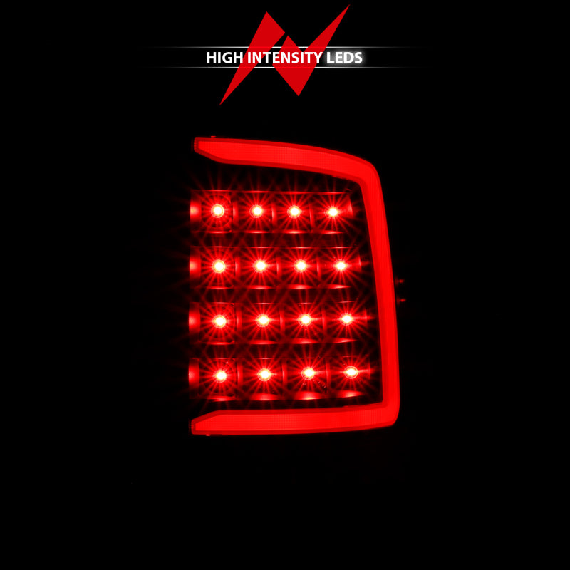 ANZO 2009-2018 Dodge Ram 1500 LED luz trasera estilo tablón negro con lente ahumada