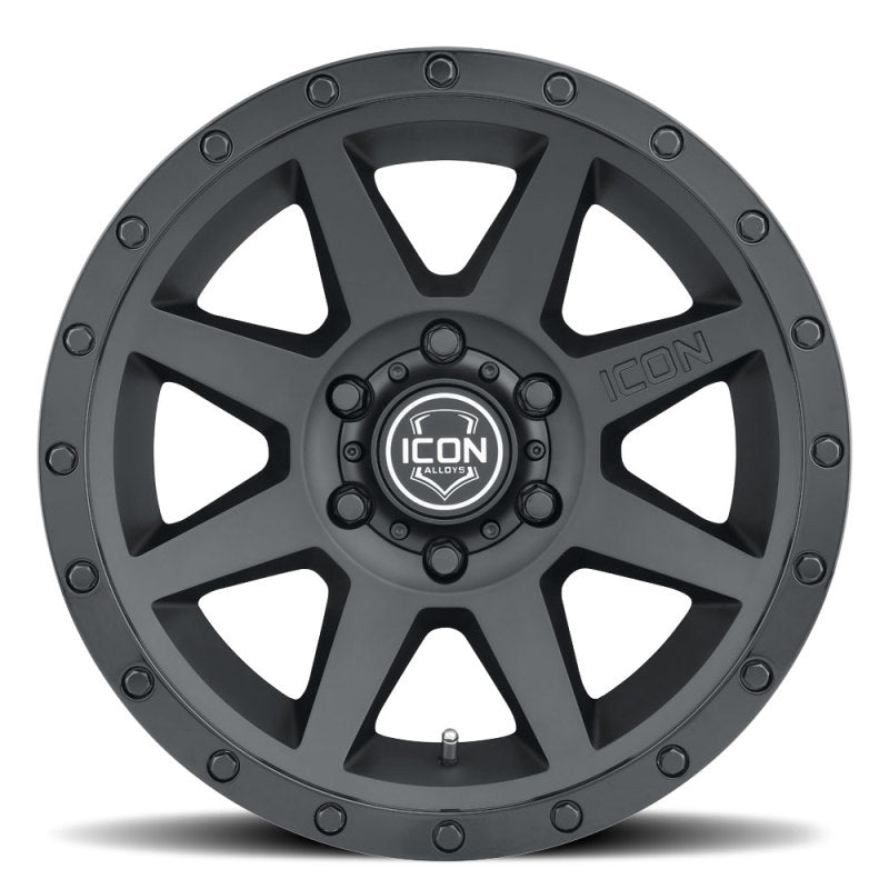 ICON Rebound 17x8.5 6x5.5 0mm Offset 4.75in BS 106.1mm Diámetro Doble Rueda Negra
