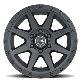 ICON Rebound 17x8.5 5x5 -6mm Offset 4.5in BS 71.5mm Diámetro Doble Rueda Negra
