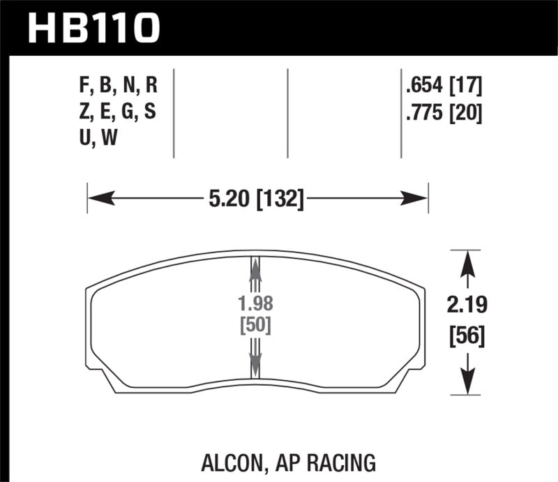 Pastillas de freno de carrera Hawk AP CP3307 / CP5040-5S4 / CP5200 (SC250) Caliper HT-10