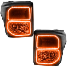 Cargar imagen en el visor de la galería, Oracle Ford F250/350 11-16 Halo Kit (Square Ring Design) - ColorSHIFT w/ BC1 Controller SEE WARRANTY