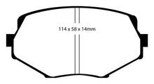 Cargar imagen en el visor de la galería, EBC 94-01 Mazda Miata MX5 1.8 Pastillas de freno delanteras Redstuff