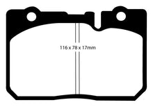 Cargar imagen en el visor de la galería, EBC 95-00 Lexus LS400 4.0 Pastillas de freno delanteras Redstuff