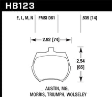 Cargar imagen en el visor de la galería, Hawk 64-70 Austin Healey Sprite Pastillas de freno delanteras ER-1
