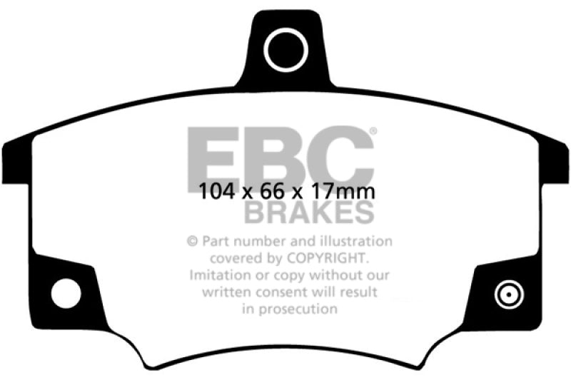 EBC 83 Fiat 124 Spider 2 Pastillas de freno delanteras Greenstuff