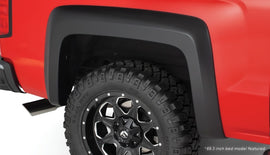 Bushwacker 15-18 Chevy Silverado 2500 HD Fleetside Extend-A-Fender estilo bengalas 2 piezas - negro