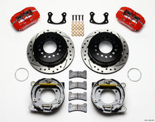 Cargar imagen en el visor de la galería, Wilwood Dynapro Low-Profile 11.00in P-Brake Kit Drill-Red New Big Ford 2.50in Off Staggerd Mount