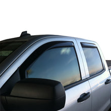 Cargar imagen en el visor de la galería, Westin 2014-2018 Chevy Silverado 1500 Dbl Cab Wade In-Channel Wind Deflector 4pc - Smoke