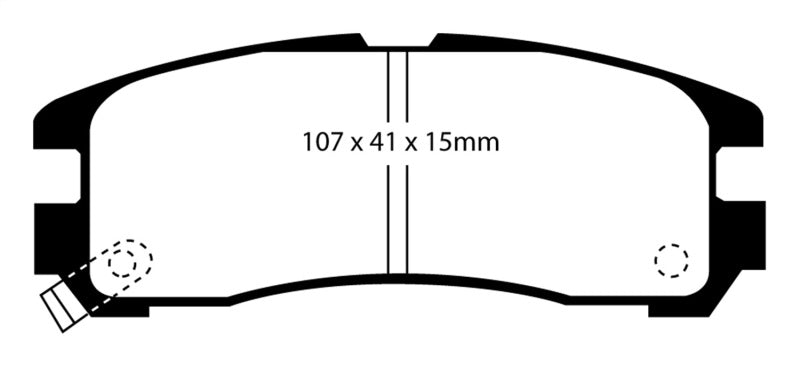 EBC 95-99 Chrysler Sebring Coupe 2.0 Pastillas de freno traseras Redstuff