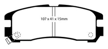 Cargar imagen en el visor de la galería, EBC 95-99 Chrysler Sebring Coupe 2.0 Pastillas de freno traseras Yellowstuff