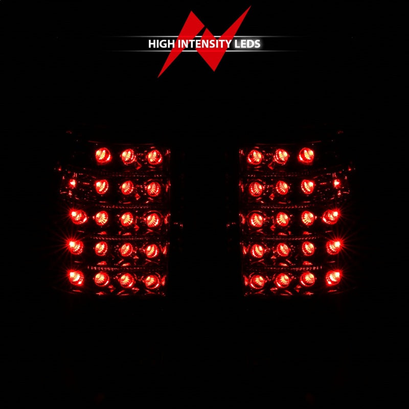 ANZO 1999-2007 Chevrolet Silverado 1500 luces traseras LED rojo/transparente