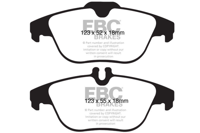 EBC 12-14 Mercedes-Benz C250 (W204) 1.8 Turbo Pastillas de freno traseras Greenstuff