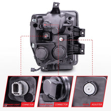Cargar imagen en el visor de la galería, ANZO 2008-2010 Ford F-250 Faros delanteros con proyector con halo negro (CCFL)