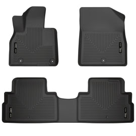 Husky Liners 2020 Kia Telluride Weatherbeater Revestimientos negros para el piso del asiento delantero y segundo