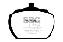 Cargar imagen en el visor de la galería, Pastillas de freno delanteras EBC 73-76 Mg MGB GT V8 3.5 Redstuff