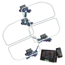 Cargar imagen en el visor de la galería, Oracle Ford F250/350 11-16 Halo Kit (Square Ring Design) - ColorSHIFT w/ 2.0 Controller SEE WARRANTY