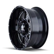 Cargar imagen en el visor de la galería, Mayhem 8100 Monstir 20x10 / 6x135 BP / -12mm Offset / 106mm Hub Black w/ Milled Spokes Wheel