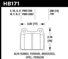 Cargar imagen en el visor de la galería, Hawk 69-77 y 84-89 Porsche 911 Blue 9012 Pastillas de freno delanteras de carrera