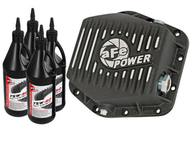 aFe Power Rear Differential Cover (Machined Black) 15-22 GMC Canyon /Chevy Colorado 12 Bolt Axles w/ Gear Oil