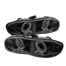 Cargar imagen en el visor de la galería, Spyder Chevy Camaro 98-02 Projector Headlights LED Halo LED Blk Smke - Low H1 PRO-YD-CCAM98-HL-BSM