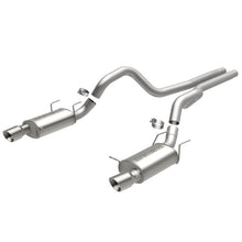 Cargar imagen en el visor de la galería, MagnaFlow 13 Ford Mustang Dual Split Rear Exit Stainless Cat Back Performance Exhaust (Street)