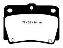Cargar imagen en el visor de la galería, EBC 97-00 Mitsubishi Montero Sport 2.4 Pastillas de freno traseras Yellowstuff
