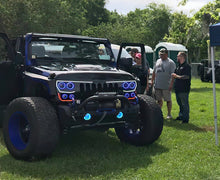 Cargar imagen en el visor de la galería, Oracle Vector Jeep Wrangler JK Grille LED Halo Kit - White SEE WARRANTY