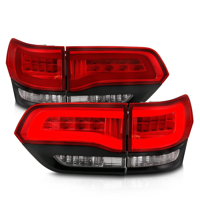 ANZO 2014-2016 Jeep Grand Cherokee luces traseras LED rojo/transparente