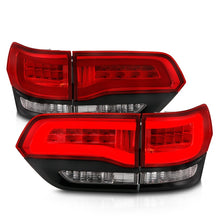 Cargar imagen en el visor de la galería, ANZO 2014-2016 Jeep Grand Cherokee luces traseras LED rojo/transparente