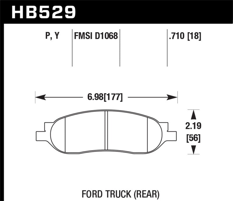 Pastillas de freno traseras Hawk 05-07 Ford F250/F350 5.4L/6.0L/6.8L LTS Street