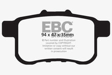 Cargar imagen en el visor de la galería, EBC 09-14 Acura TSX 2.4 Ultimax2 Rear Brake Pads