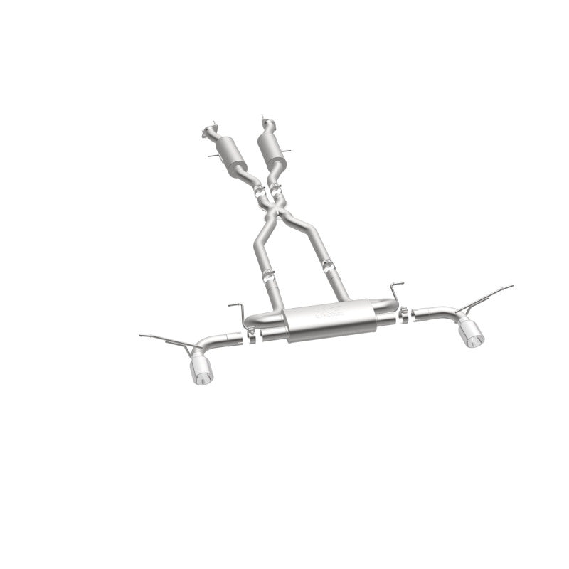 MagnaFlow Cat-Back SS 2.5 pulgadas, parte trasera doble dividida, punta negra de 4 pulgadas 11-16 Jeep Grand Cherokee 5.7L V8/3.6L V6