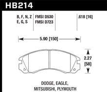Cargar imagen en el visor de la galería, Pastillas de freno delanteras Hawk Mitsubishi Eclipse GT Performance Ceramic Street