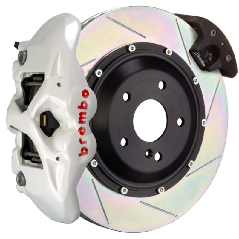 Brembo 17-23 530i/530i xDrive Fr GT BBK 6Pis Cast 380x34 2pc Rotor Ranurado Tipo 3-Blanco