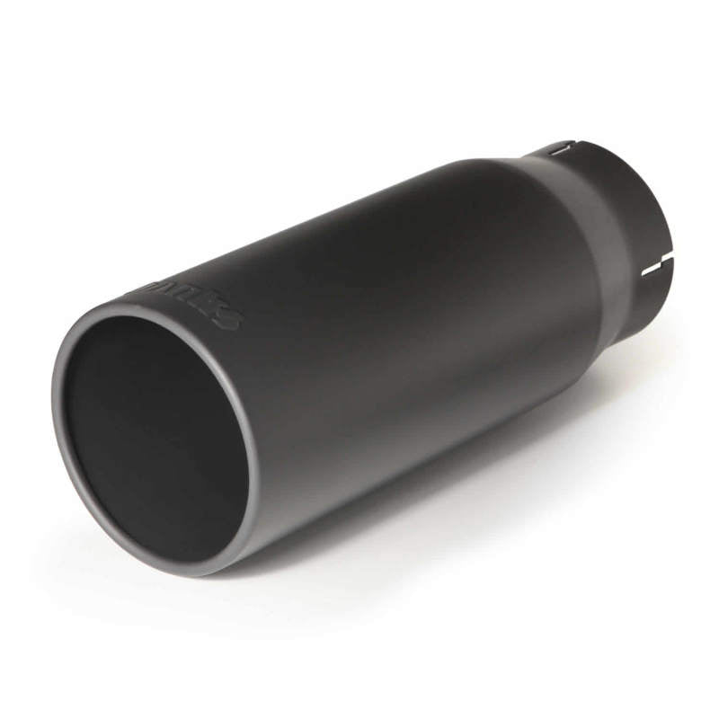 Kit de puntas de tubo de escape Banks Power - Corte recto redondo SS - Negro - Tubo de 4 pulgadas - 5 pulgadas x 12,5 pulgadas