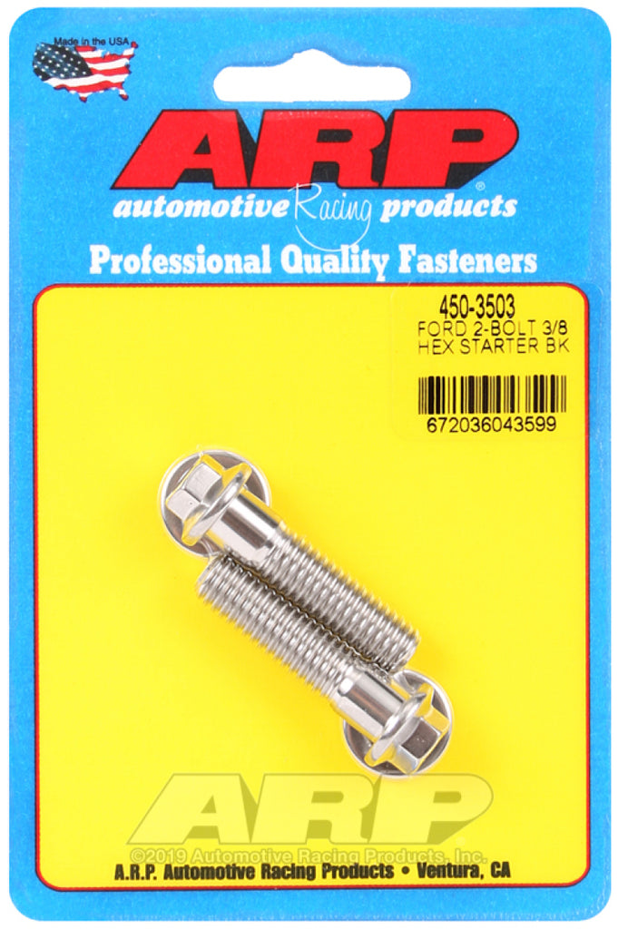 Kit de pernos de arranque hexagonales ARP Ford SS de 2 pernos y 3/8 pulg.