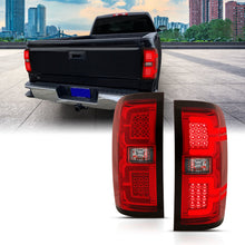 Cargar imagen en el visor de la galería, ANZO 2014-2018 Chevy Silverado 1500 luces traseras LED rojo/transparente
