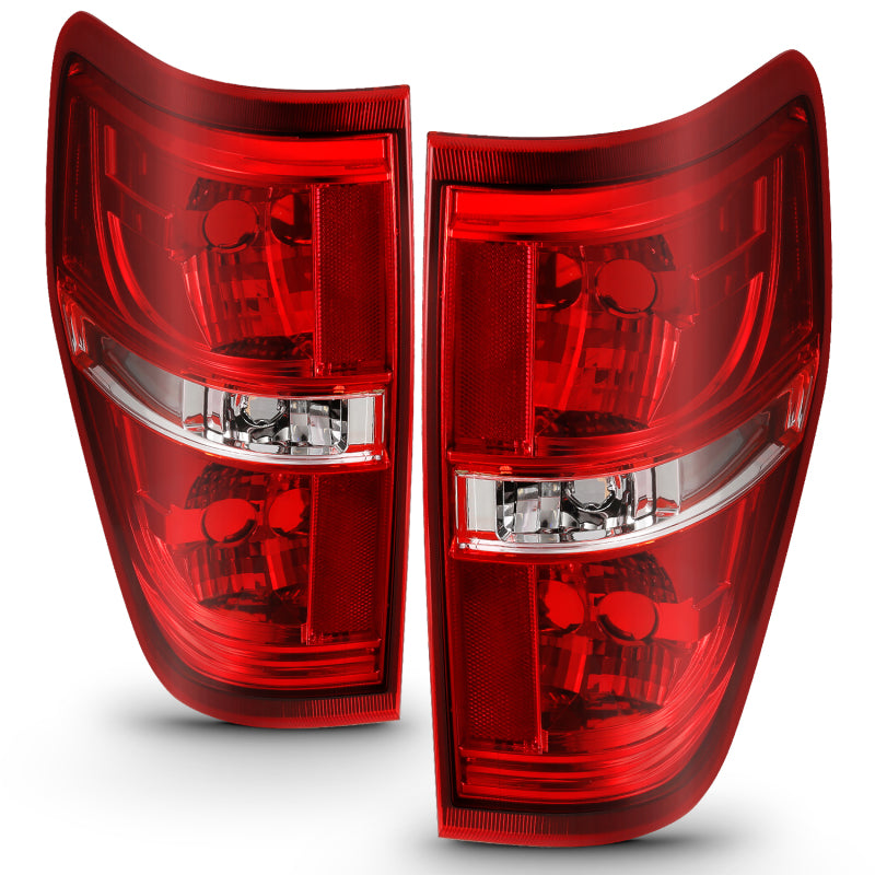 ANZO 2009-2014 Ford F-150 Euro luz trasera roja/transparente (sin bombilla)