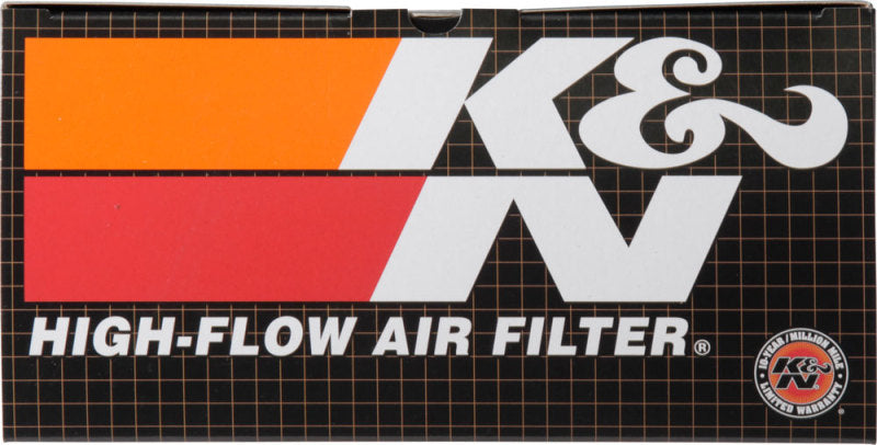 Filtro de carrera ovalado personalizado de K&amp;N 5-1/8 pulg. FLG / 9 pulg. OD x 3-3/8 pulg. HW/VENT