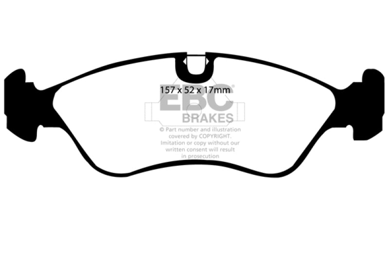 EBC 99-02 Daewoo Lanos 1.6 Chasis -447433 Pastillas de freno delanteras Yellowstuff