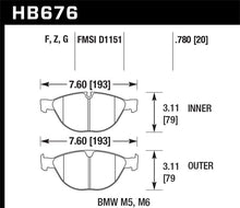 Cargar imagen en el visor de la galería, Hawk 06-10 BMW M5/M6 Perf Ceramic Street Front Brake Pads