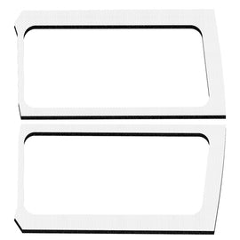 DEI 18-23 Jeep Wrangler JL 2 puertas Boom Mat embellecedor de ventana lateral trasera - 2 piezas - Blanco
