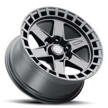 Cargar imagen en el visor de la galería, ICON Raider 17x8.5 6x135 6mm Offset 5in BS Rueda negra satinada