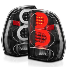 Cargar imagen en el visor de la galería, ANZO 2002-2009 Chevrolet Trailblazer luces traseras LED con barra de luz, carcasa negra, lente transparente
