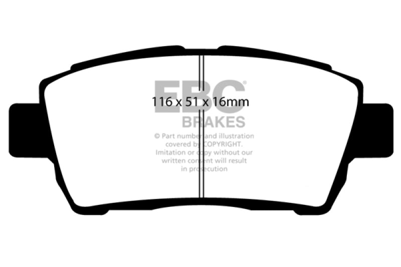 EBC 11-15 Scion IQ 1.3 Pastillas de freno delanteras Greenstuff