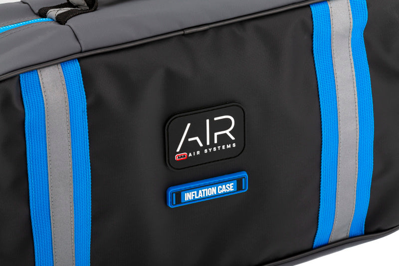 Caja de inflación ARB Acabado negro con detalles azules Tiras reflectantes de material de PVC